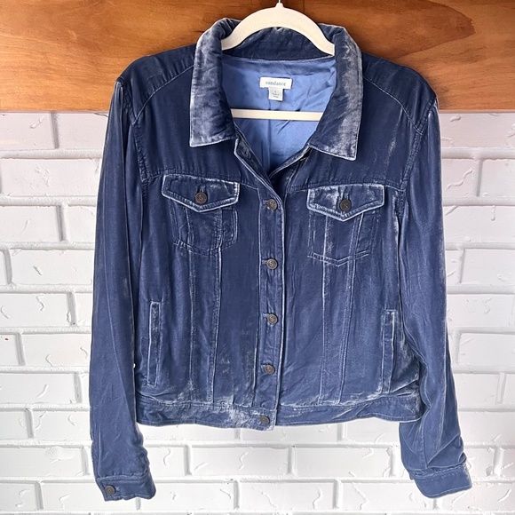 Sundance Jackets & Blazers - Sundance Wren Velvet Jacket, Blue, Large L